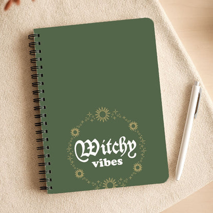 Witchy Vibes Green Notepad