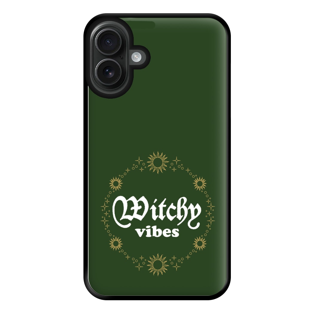 Witchy Vibes Green Phone Case for iPhone 16 Plus
