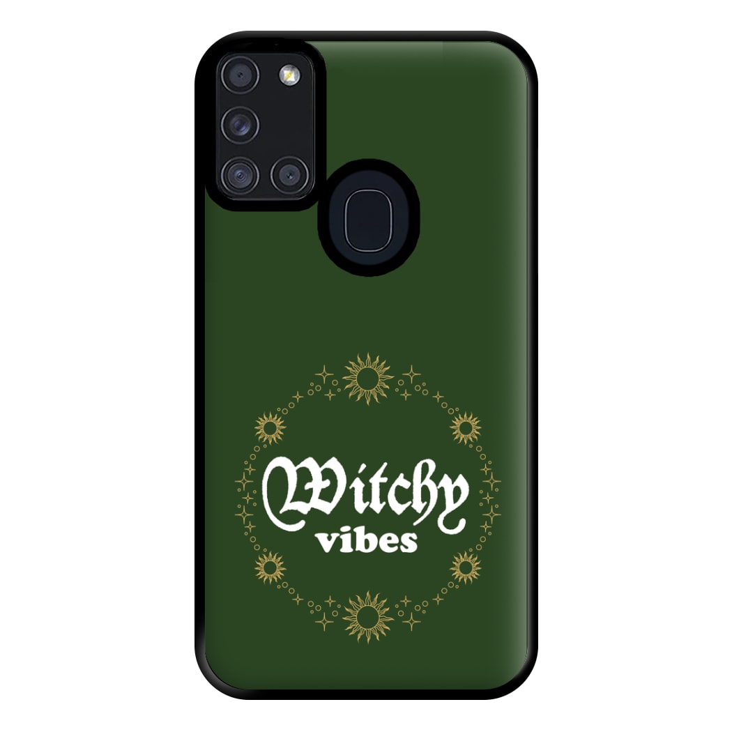Witchy Vibes Green Phone Case for Galaxy A21s
