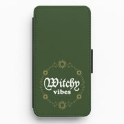 Witchy Vibes Green Flip / Wallet Phone Case 1