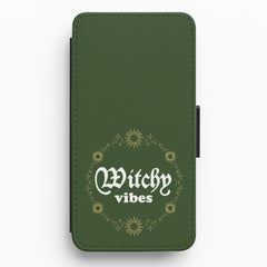 Witchy Vibes Green Flip / Wallet Phone Case