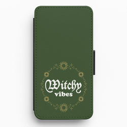 Witchy Vibes Green Flip / Wallet Phone Case