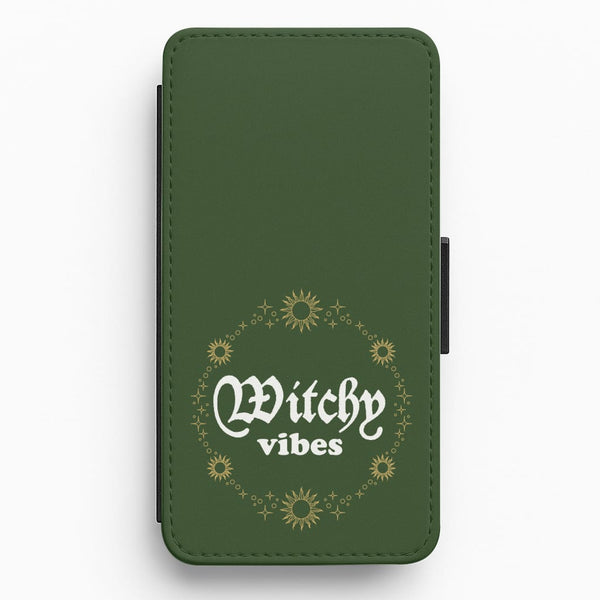Witchy Vibes Green Flip / Wallet Phone Case