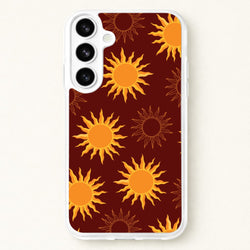 Vintage Sun Pattern Phone Case for Galaxy S26