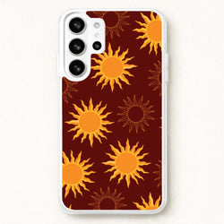 Vintage Sun Pattern Phone Case for Galaxy S26 Ultra