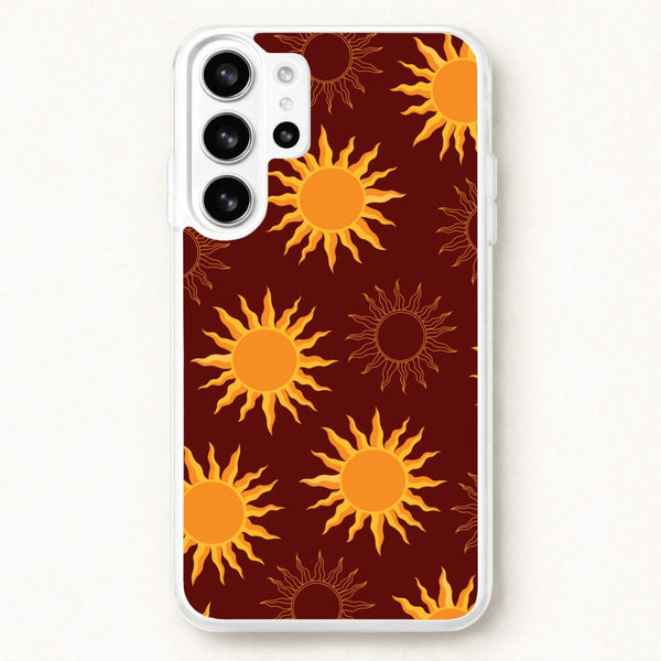 Vintage Sun Pattern Phone Case for Galaxy S26 Ultra