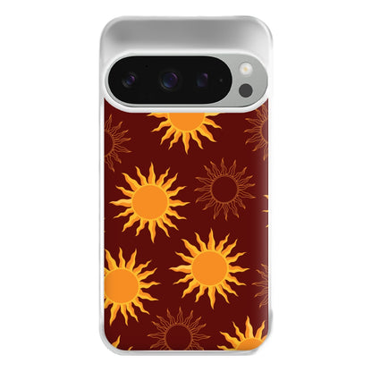 Vintage Sun Pattern Phone Case for Google Pixel 9 Pro XL