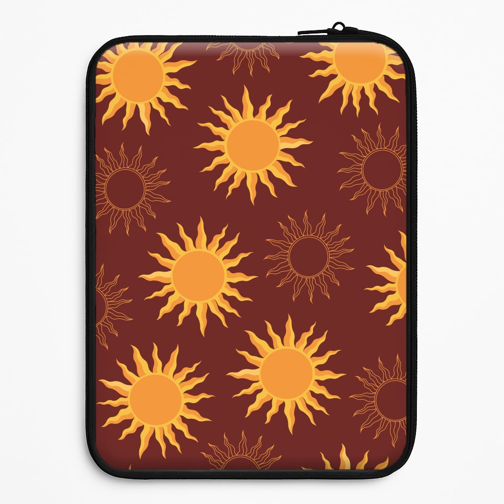 Vintage Sun Pattern Laptop Sleeve