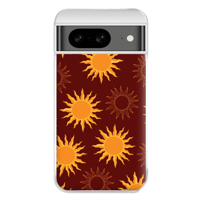 Vintage Sun Pattern Phone Case for Google Pixel 8