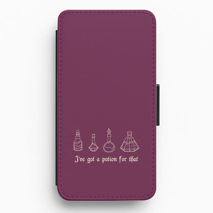 I've Got A Potion For You Dark Pink Flip / Wallet Phone Case