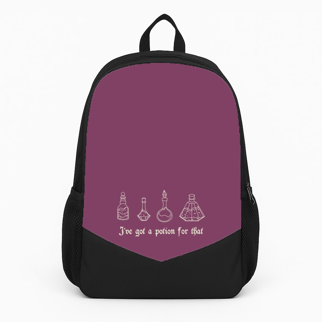 I've Got A Potion For You Dark Pink Backpack