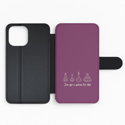 I've Got A Potion For You Dark Pink Flip Phone Case