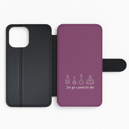 I've Got A Potion For You Dark Pink Flip Phone Case