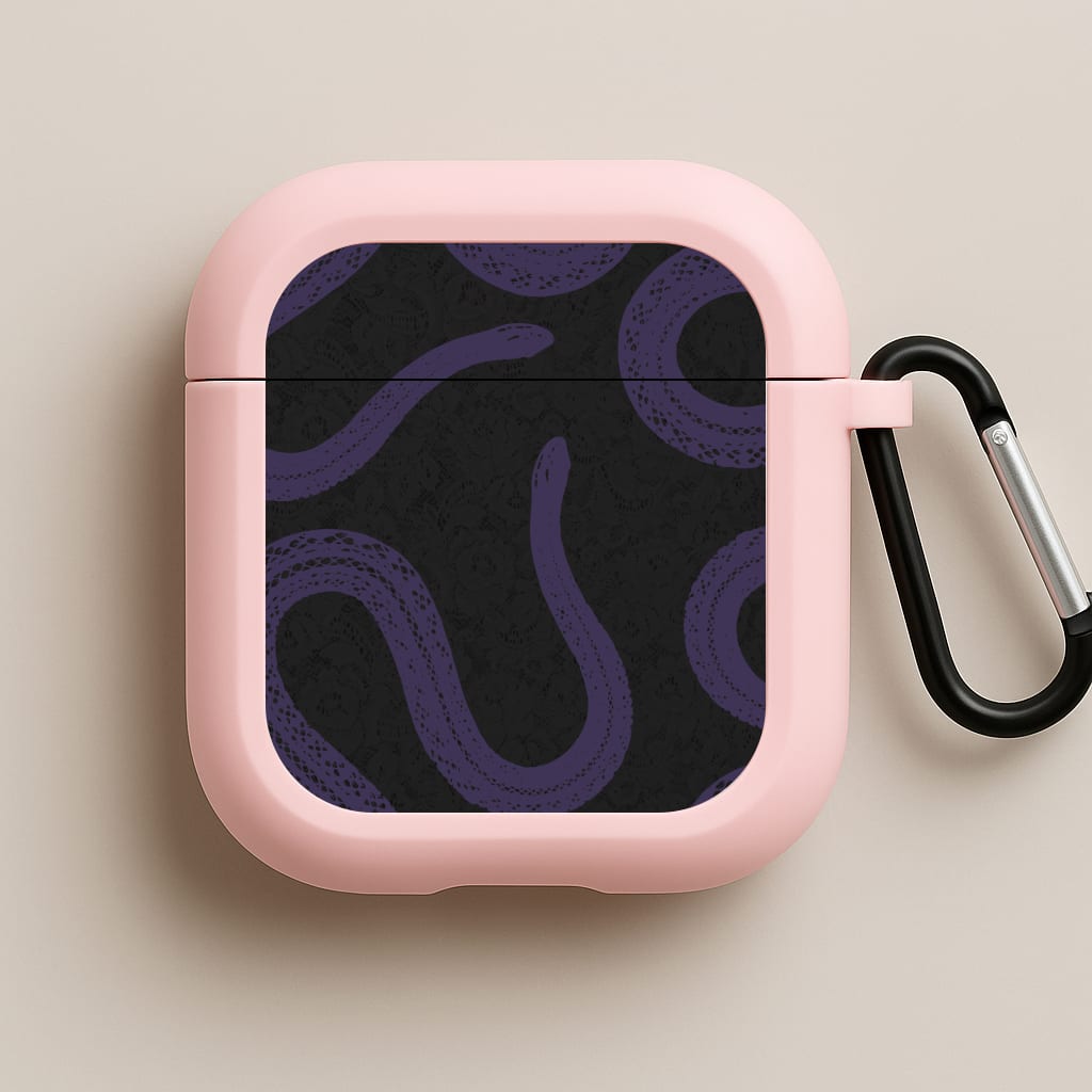 Snakes And Lace Pattern Pink AirPods Case