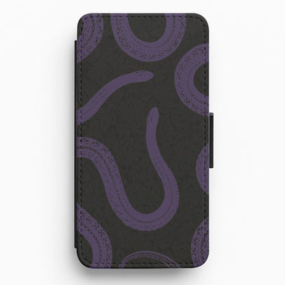 Snakes And Lace Pattern Flip / Wallet Phone Case
