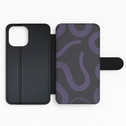 Snakes And Lace Pattern Flip / Wallet Phone Case