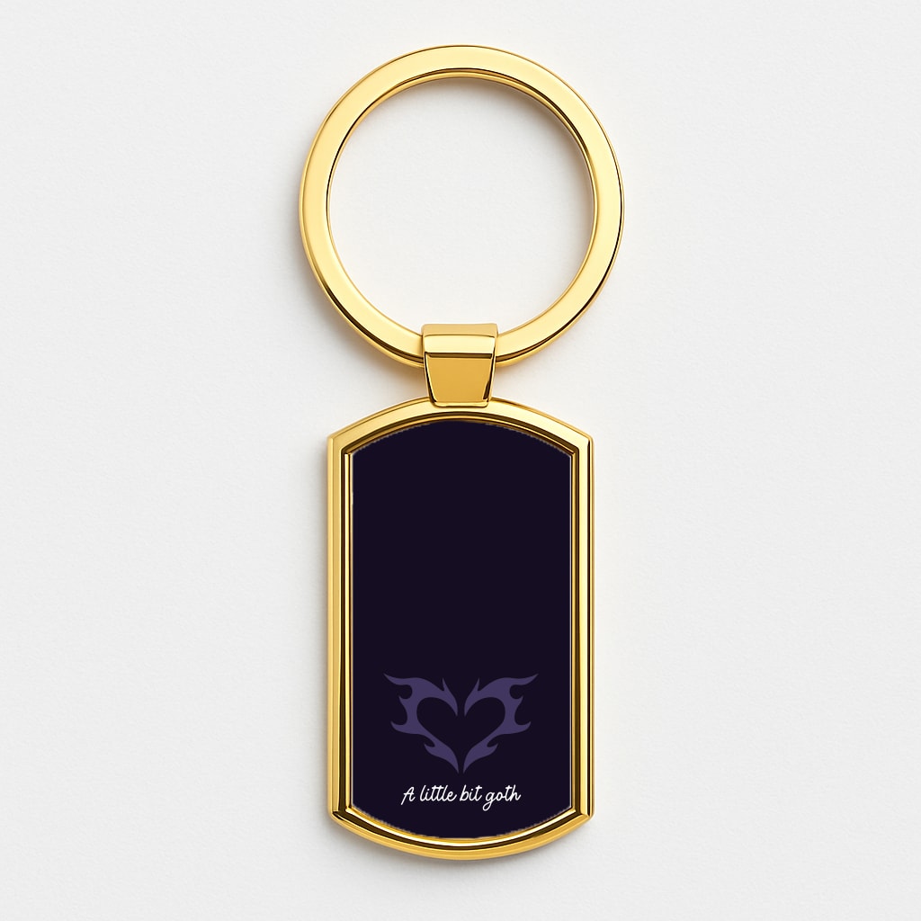 A Little Bit Goth Purple Gold Keyring