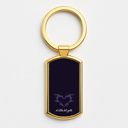 A Little Bit Goth Purple Gold Keyring