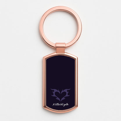 A Little Bit Goth Purple Rose Gold Keyring
