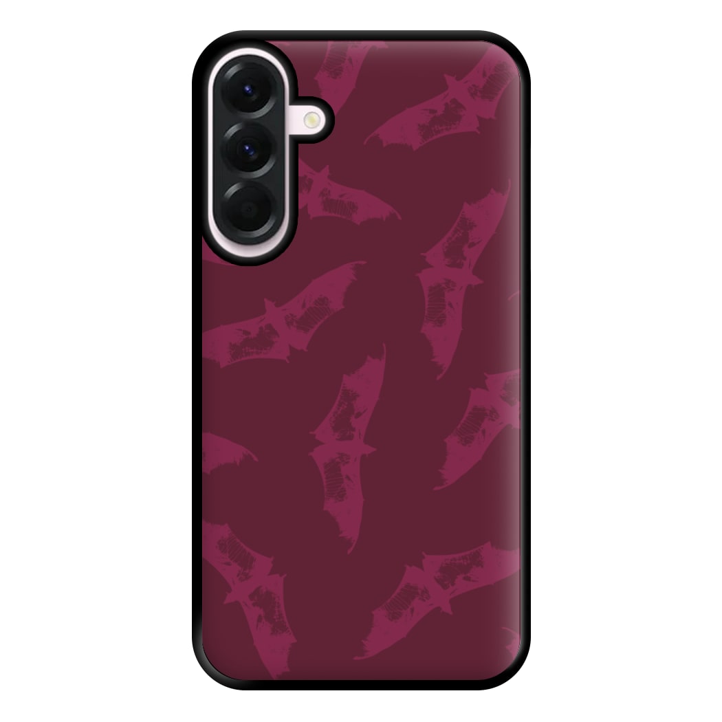Dark Pink Bats Pattern Phone Case for Galaxy A36