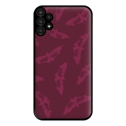 Dark Pink Bats Pattern Phone Case for Galaxy A13