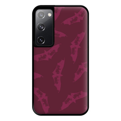 Dark Pink Bats Pattern Phone Case for Galaxy S20