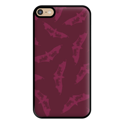 Dark Pink Bats Pattern Phone Case for iPhone 6 Plus / 7 Plus / 8 Plus