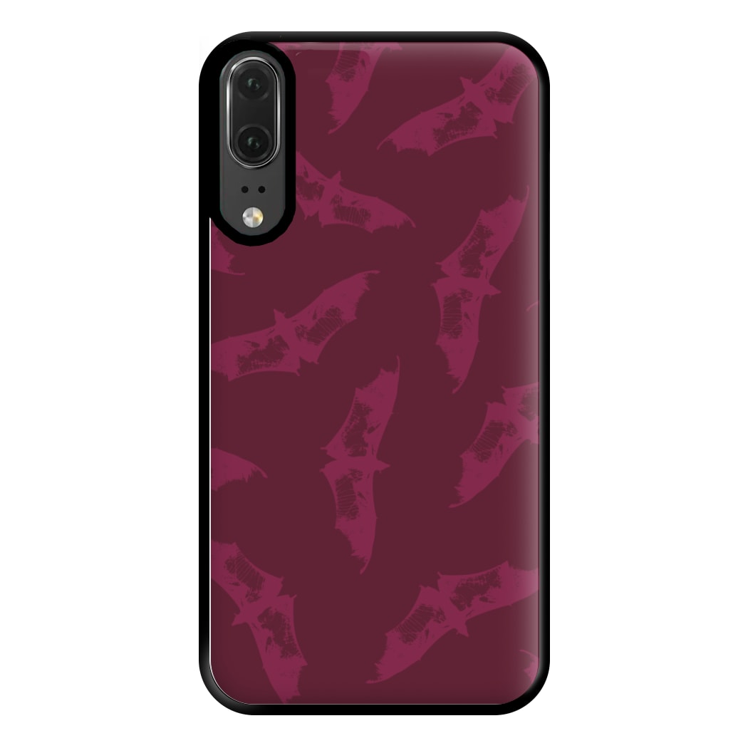 Dark Pink Bats Pattern Phone Case for Huawei P20