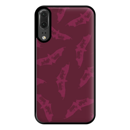 Dark Pink Bats Pattern Phone Case for Huawei P20