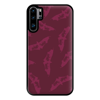Dark Pink Bats Pattern Phone Case for Huawei P30 Pro