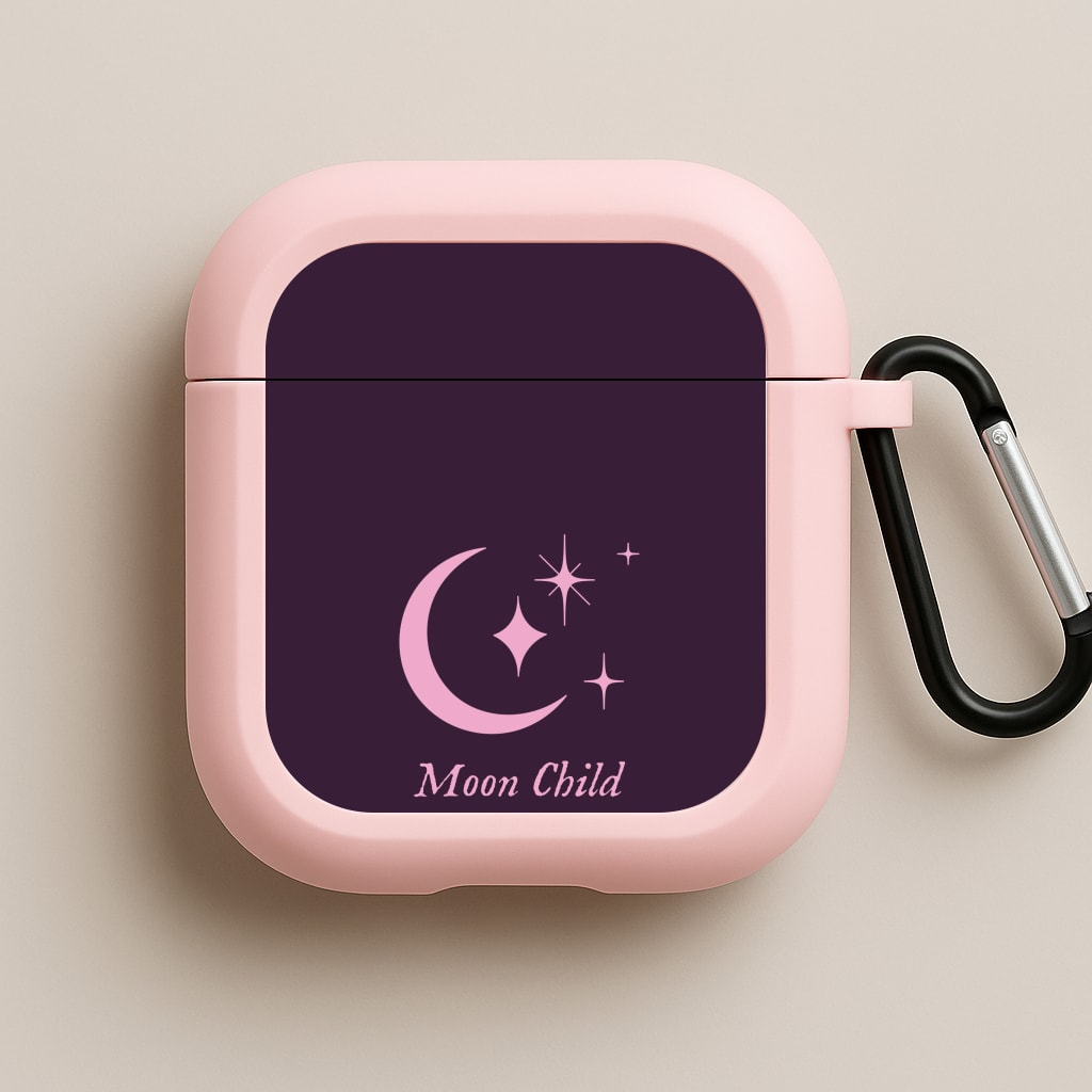 Moon Child  Pink AirPods Case
