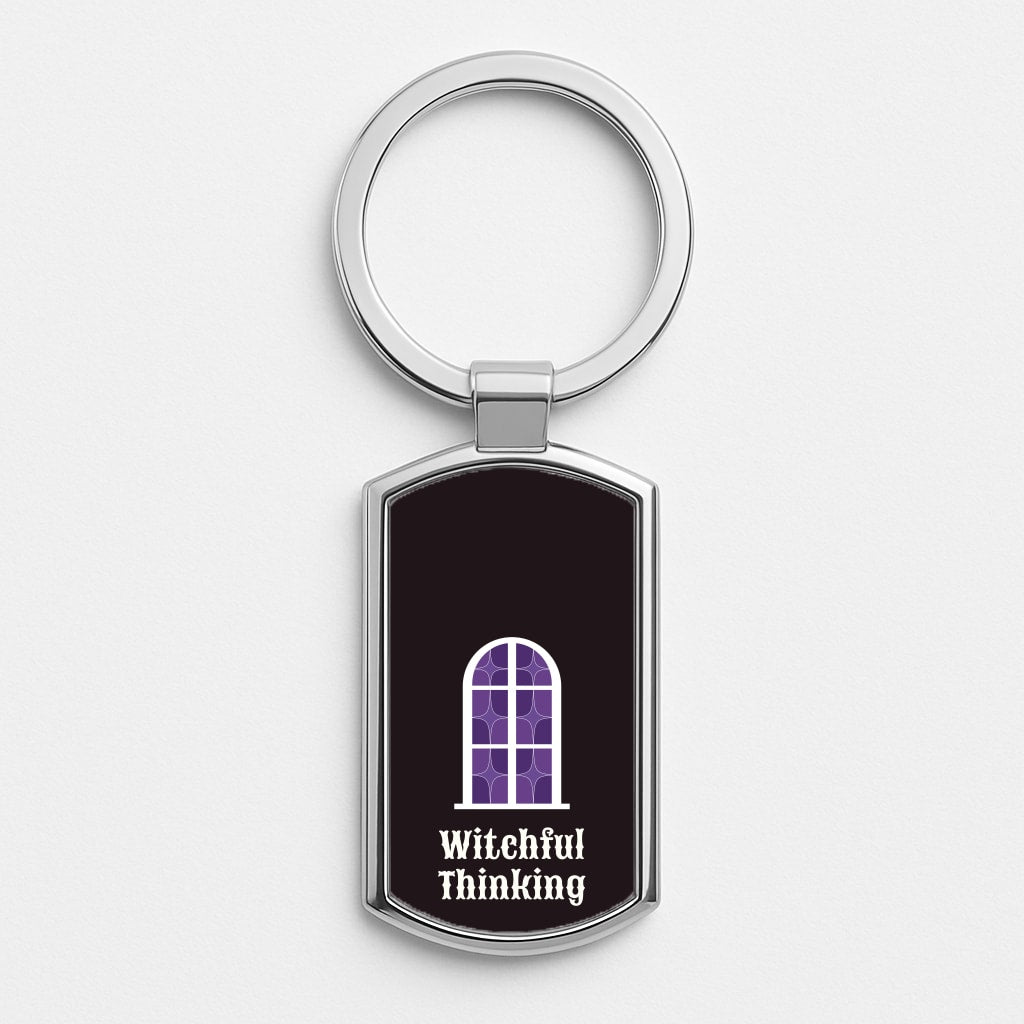 Witchful Thinking Silver Keyring
