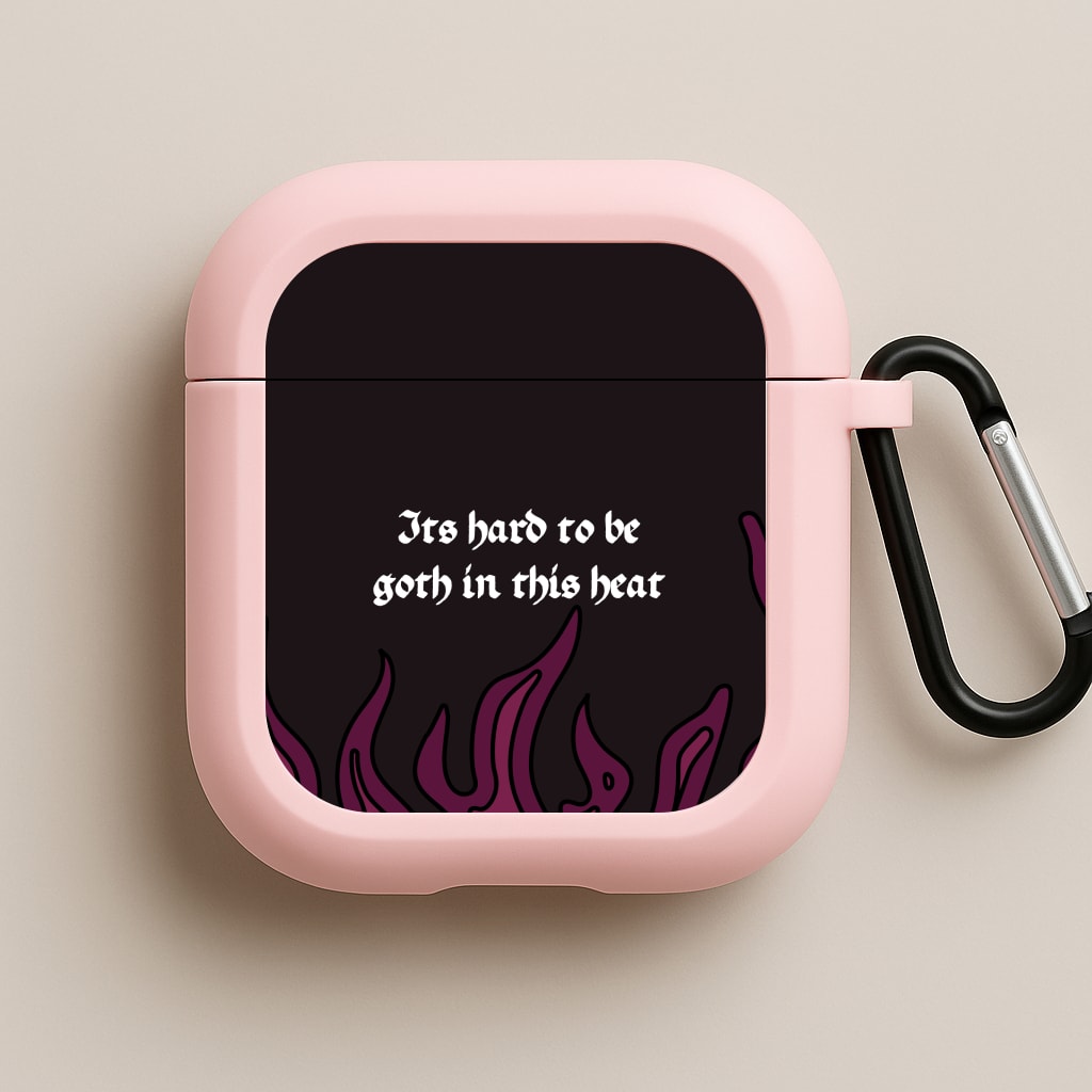 It's Hard To Be Goth In This Heat Pink AirPods Case