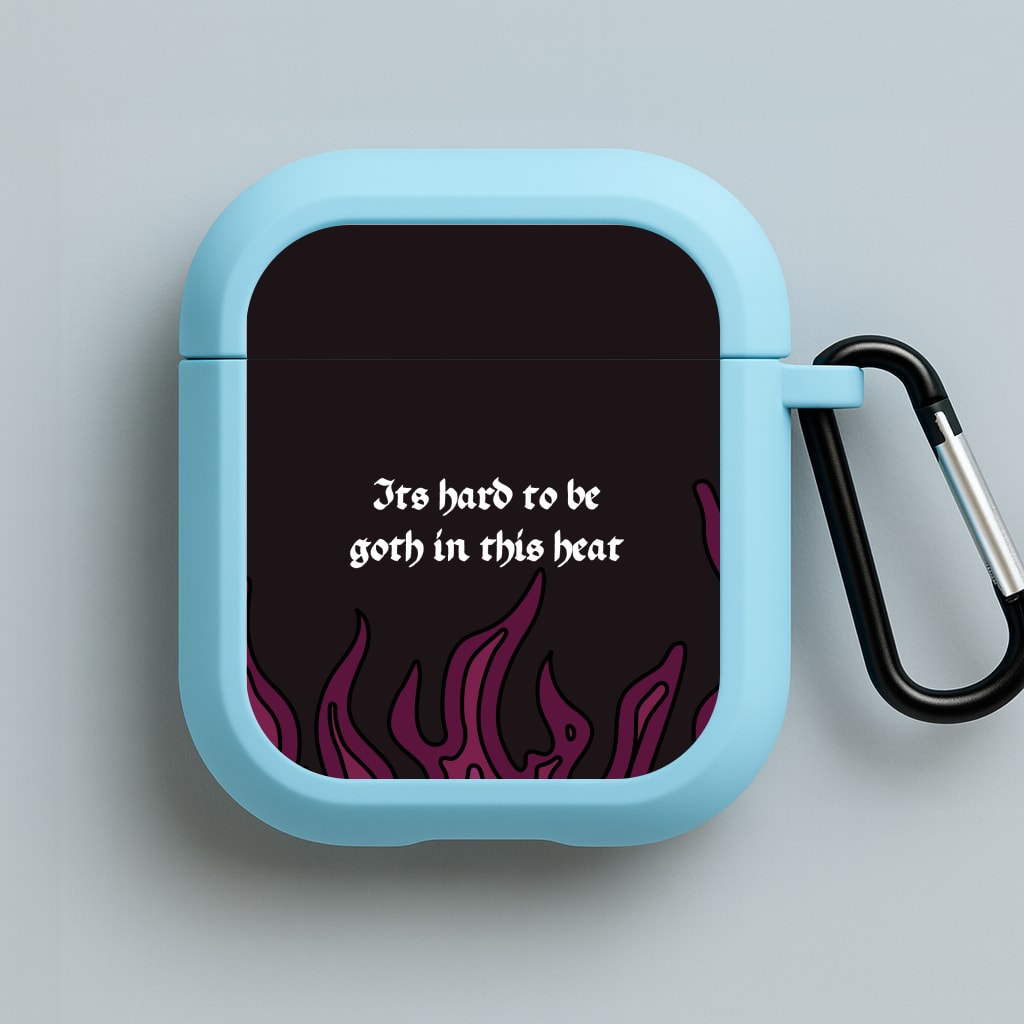 It's Hard To Be Goth In This Heat Blue AirPods Case
