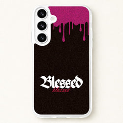 Glitter Blessed Phone Case for Galaxy S26