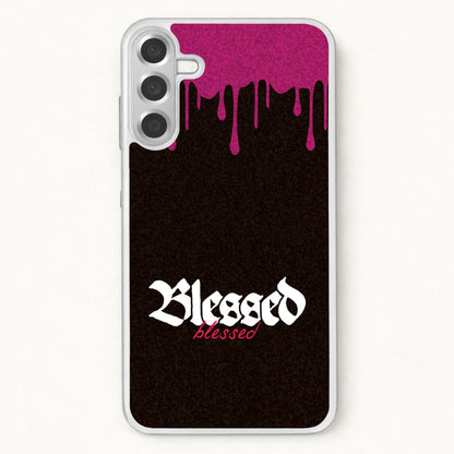 Glitter Blessed Phone Case for Galaxy A37