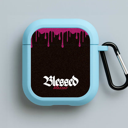 Glitter Blessed Blue AirPods Case