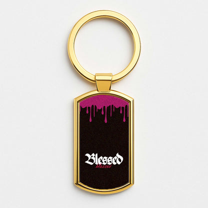 Glitter Blessed Gold Keyring