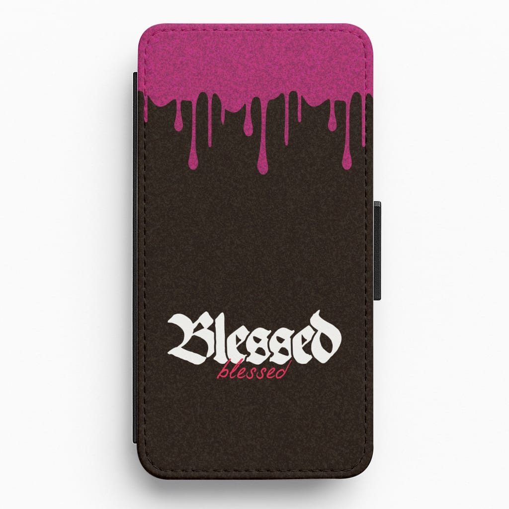 Glitter Blessed Flip / Wallet Phone Case