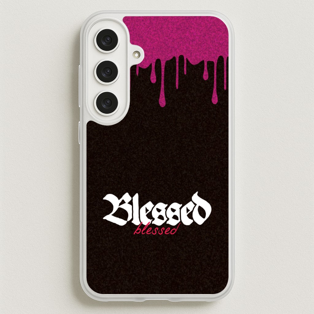 Glitter Blessed Phone Case for Galaxy S25FE