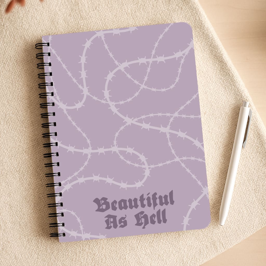 Beautiful As Hell Pattern Notepad