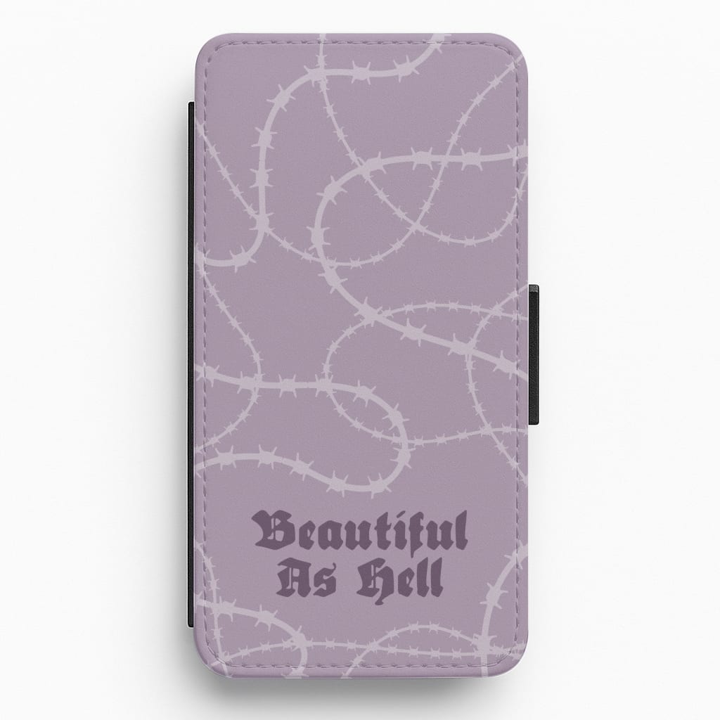 Beautiful As Hell Pattern Flip / Wallet Phone Case