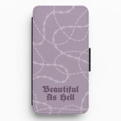 Beautiful As Hell Pattern Flip / Wallet Phone Case