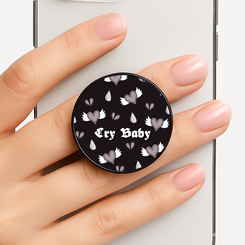 Cry Baby Monochrome Hearts Pattern FunGrip