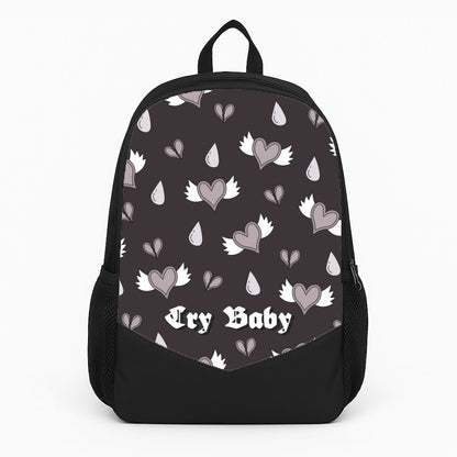Cry Baby Monochrome Hearts Pattern Backpack