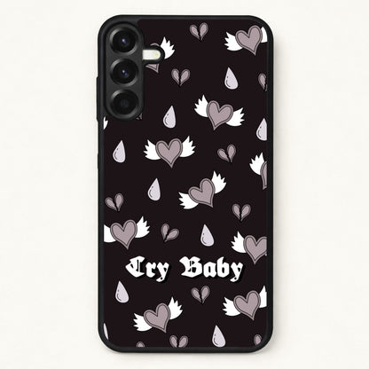 Cry Baby Monochrome Hearts Pattern Phone Case for Galaxy A17