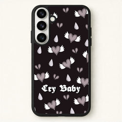 Cry Baby Monochrome Hearts Pattern Phone Case for Galaxy S26 Plus
