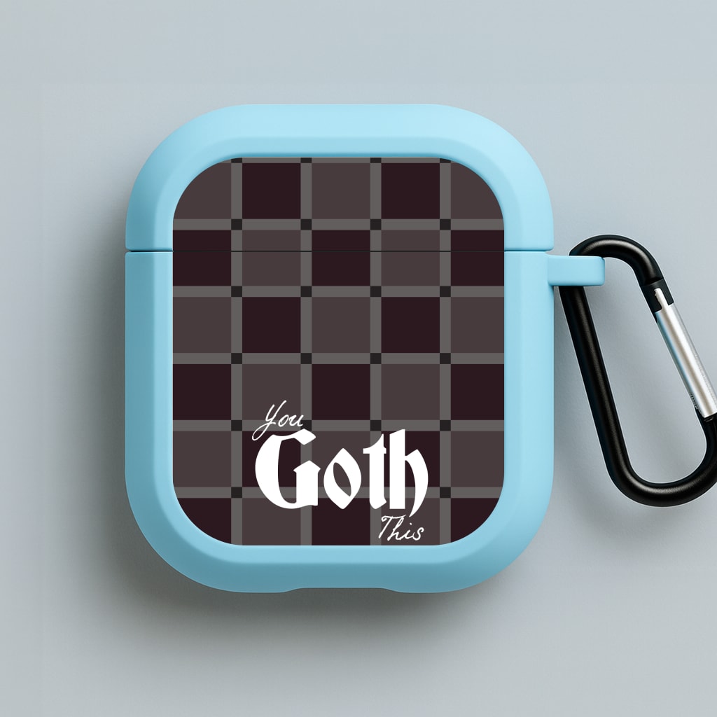 You Goth This Tartan Blue AirPods Case