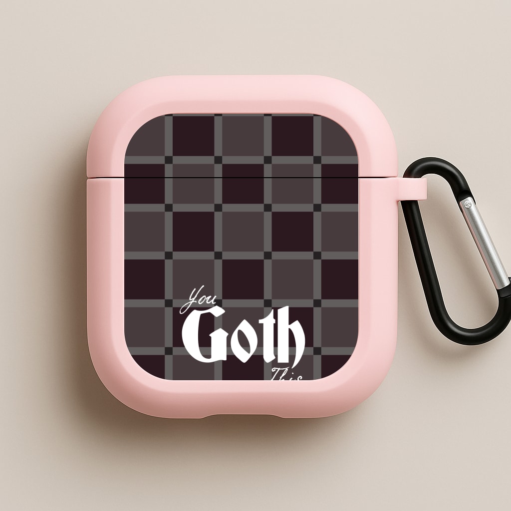 You Goth This Tartan Pink AirPods Case