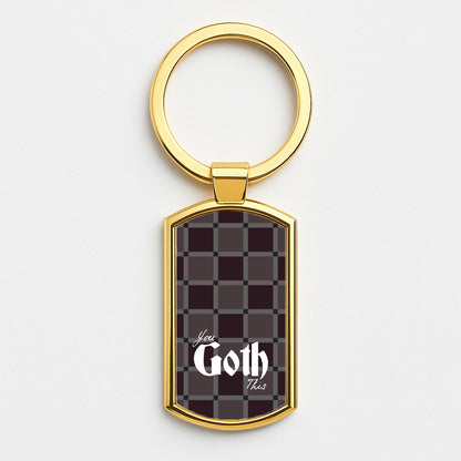 You Goth This Tartan Gold Keyring
